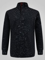 D555 Chandler Reno 1/4 Zip Neck Sweatshirt With Bear Logo Noir