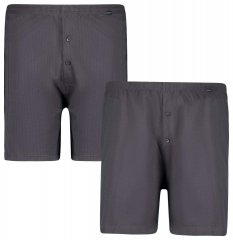 Adamo 129602 Boxers lot de 2 Gris foncé