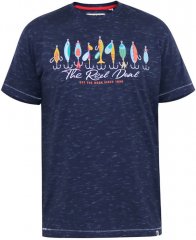 D555 Cropwell T-shirt avec imprimé pêche bleu marine