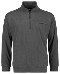Adamo 159305 Sweat-shirt col montant zippé Gris foncé chiné