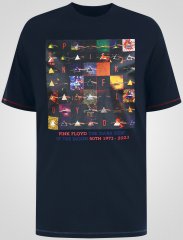 D555 Otto Official Pink Floyd 50th Anniversary T-shirt Imprimé Bleu Marine