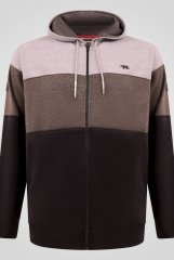 D555 Fitzgerald Zip Through Hoody With Cut & Sew Panels Noir