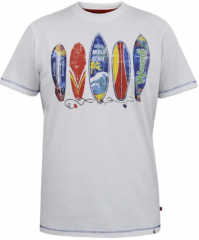 D555 Bridgford T-shirt avec imprimé surf blanc