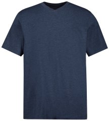 JP1880 702415 T-shirt à col V Bleu moyen chiné
