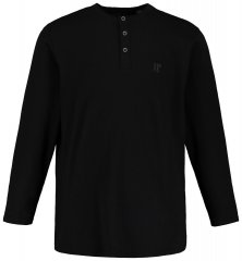 JP1880 702555 T-shirt Henley à manches longues Noir