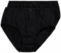 Ulla Popken 712882 Culottes lot de 2 Noir
