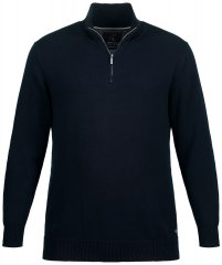 JP1880 716842 Pull tricoté col zippé Bleu marine