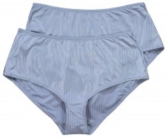 Ulla Popken 800279 Culottes à rayures lot de 2 Bleu clair