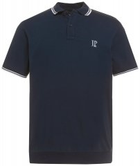 JP1880 802789 Polo à col contrastant blanc Bleu marine