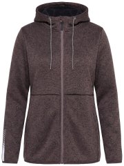 Ulla Popken 812880 Veste en maille polaire avec polaire teddy Taupe