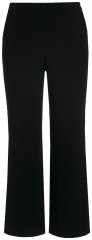 Ulla Popken 813306 Pantalon de tailleur large à taille élastique Noir
