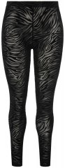 Ulla Popken 822286 Legging collant à imprimé animal Noir