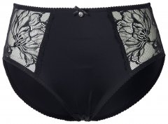 Ulla Popken 822864 Culottes à fleurs en dentelle Noir
