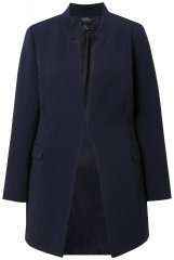 Ulla Popken 823318 Blazer à col montant Bleu marine