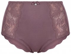 Ulla Popken 825788 Culottes taille haute en dentelle Marron