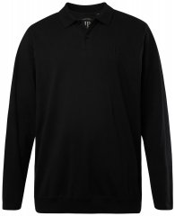 JP1880 827115 Polo à manches longues coupe ventre Noir