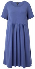 Ulla Popken 827920 Robe en jersey à manches courtes Bleu