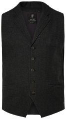 JP1880 828736 Gilet en tweed à dos tricoté Noir