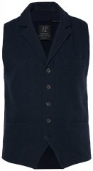 JP1880 828736 Gilet en tweed à dos tricoté Bleu marine