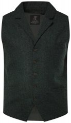 JP1880 828736 Gilet en tweed à dos tricoté Vert bouteille