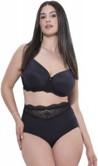 Ulla Popken 832874 Culottes taille haute en dentelle lot de 3 Marron