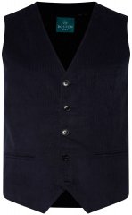 Boston Park 952 Gilet en velours côtelé à dos tricoté Bleu marine