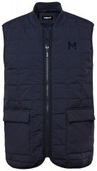 Men+ 464 Gilet matelassé à col college Bleu marine