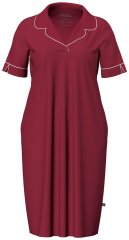 Ulla Popken 835400 Chemise de nuit à manches courtes à col chemise Lilas