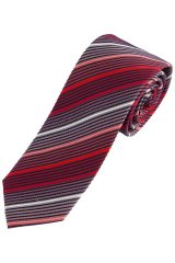 JP1880 837687 Cravate en soie rayée extra-longue Rouge