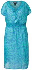 Ulla Popken 838483 Robe à imprimé animal Turquoise