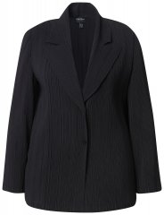 Ulla Popken 839843 Blazer plissé Noir