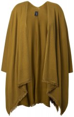 Ulla Popken 841117 Poncho oversize en maille à strass Vert olive