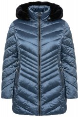 Ulla Popken 842013 Veste matelassée Bleu denim