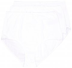 Ulla Popken 842435 Culottes taille haute lot de 3 Blanc