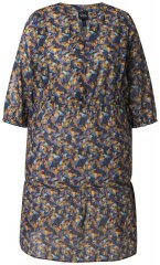 Ulla Popken 842936 Robe rayée à manches 3/4 Bleu marine