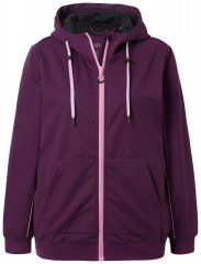 Ulla Popken 843186 Veste softshell déperlante à réflecteurs Bordeaux