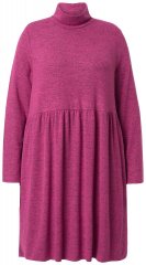 Ulla Popken 844233 Robe en maille à manches longues Rouge baie