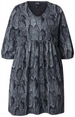 Ulla Popken 844945 Robe en jersey imprimée Noir