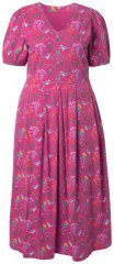 Ulla Popken 847409 Robe longue imprimée Rouge baie