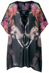 Ulla Popken 847698 Robe imprimée Noir