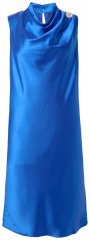 Ulla Popken 847862 Robe en satin Bleu roi