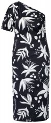 Ulla Popken 848510 Robe mi-longue fleurie Noir