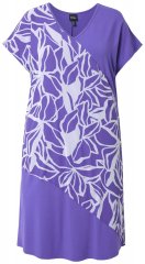 Ulla Popken 849033 Robe en mousseline imprimée Lilas