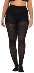 Ulla Popken 849050 Collant à carreaux Noir
