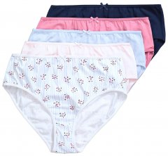 Ulla Popken 849098 Culottes à fleurs lot de 5 Bleu clair