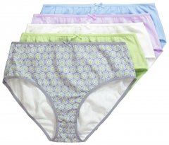 Ulla Popken 849202 Culottes à motifs lot de 6 Gris
