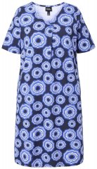 Ulla Popken 850121 Robe en jersey à manches courtes et col V Bleu