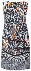 Ulla Popken 850175 Robe en jersey sans manches à poches Noir
