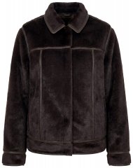 Ulla Popken 850310 Veste en fausse fourrure Marron foncé