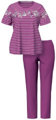 Ulla Popken 850403 Pyjama à fleurs Violet